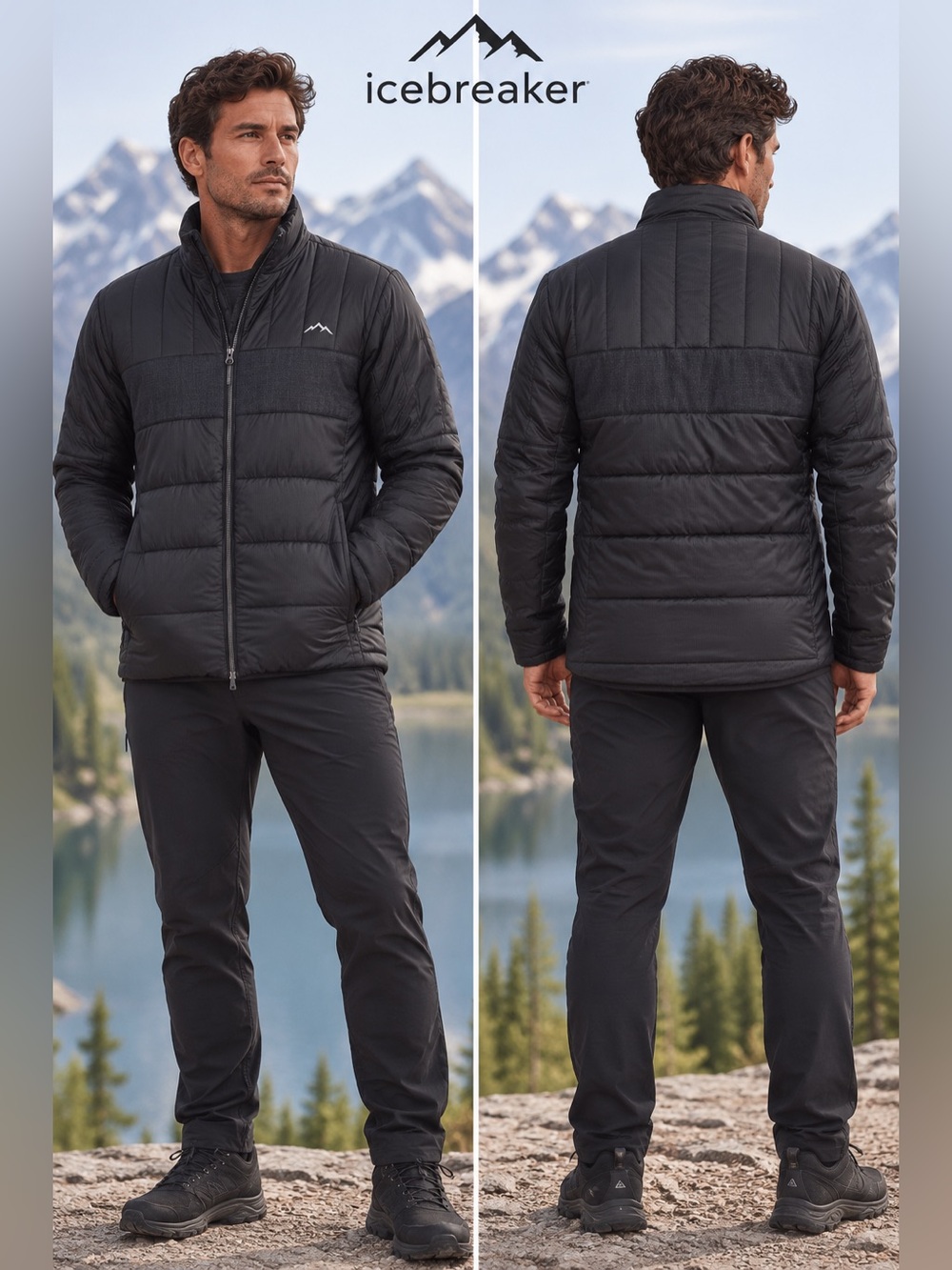Icebreaker Stratus X Black Quilted Puffer Jacket